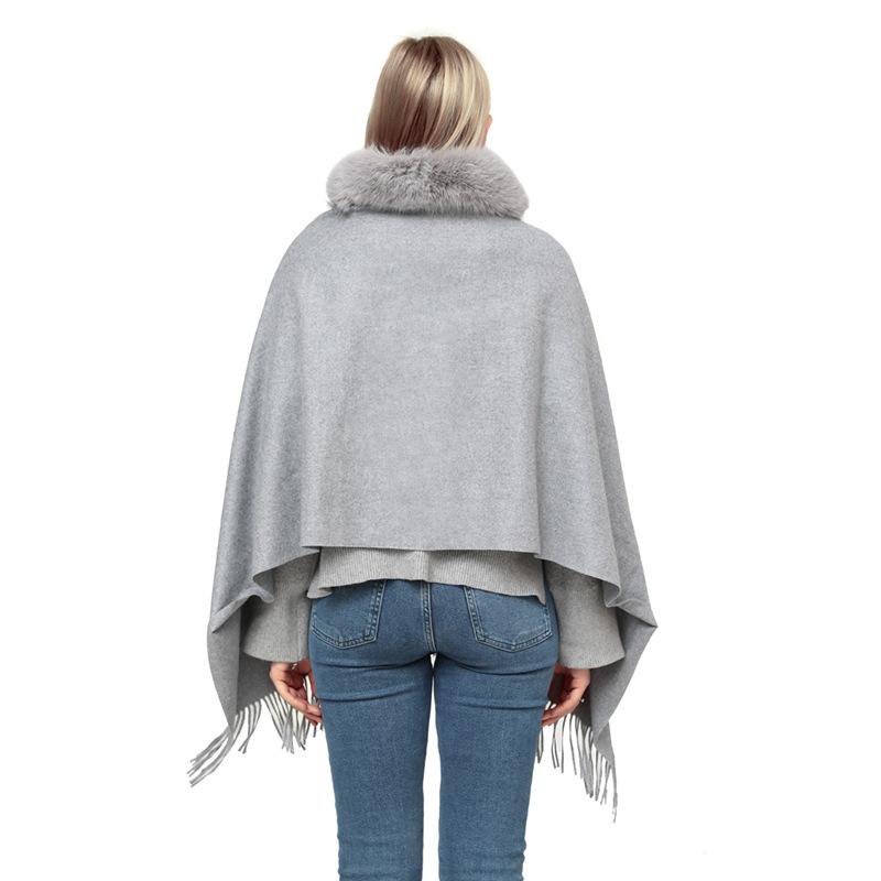 Damen Winter Strickschal, Lockerer und Warmer Umhang