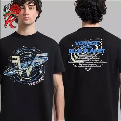 חולצת טי שירט Weezer Voyage To The Blue Planet Tour 2024, מידה S-4XL