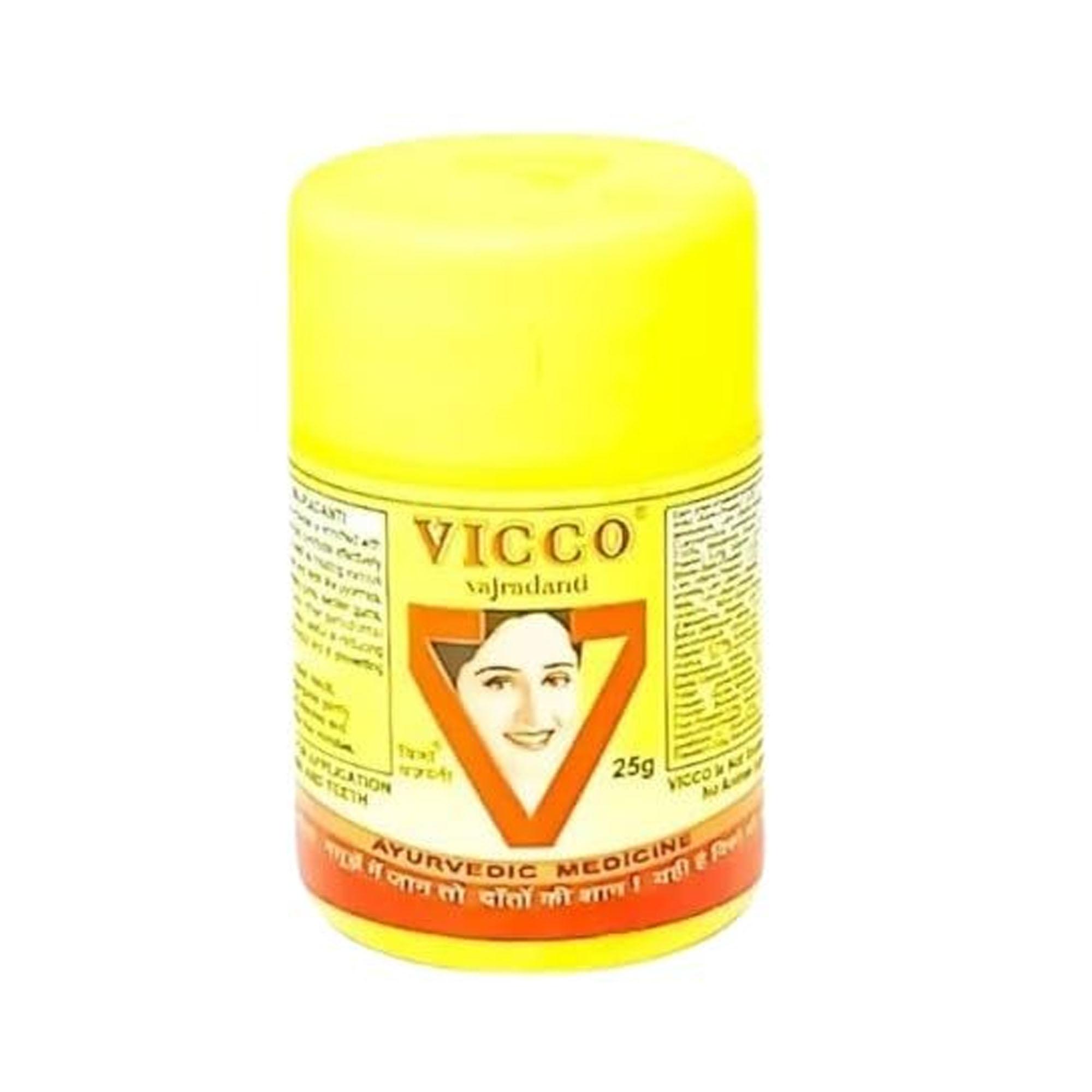 

Vicco Vajradanti Gum Protection Toothpowder 25g Pack of 1 – Herbal Ayurvedic Oral Care for Strong Teeth and Gums
