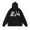 Mens Oversized Hooded Sweatshirt With Letter Print Cotton Blend Fall Casual Wear