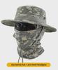 Men's Camouflage Bucket Hat Set: Multifunctional, Breathable, Sun-Protective Fishing Hat with Round Brim.