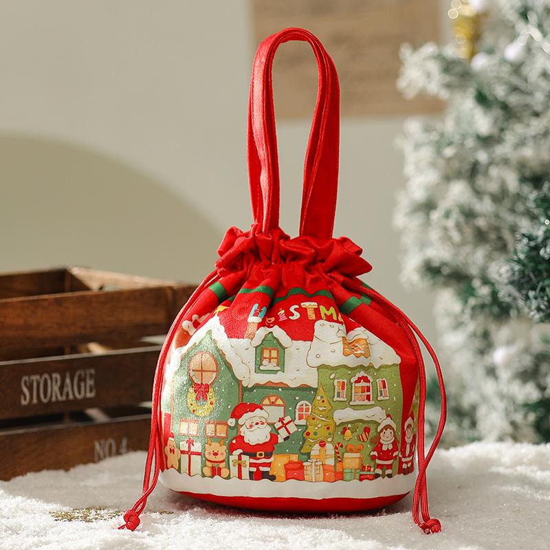 2025 Creative Christmas Gift Apple Box & Candy Drawstring Bag Handbag