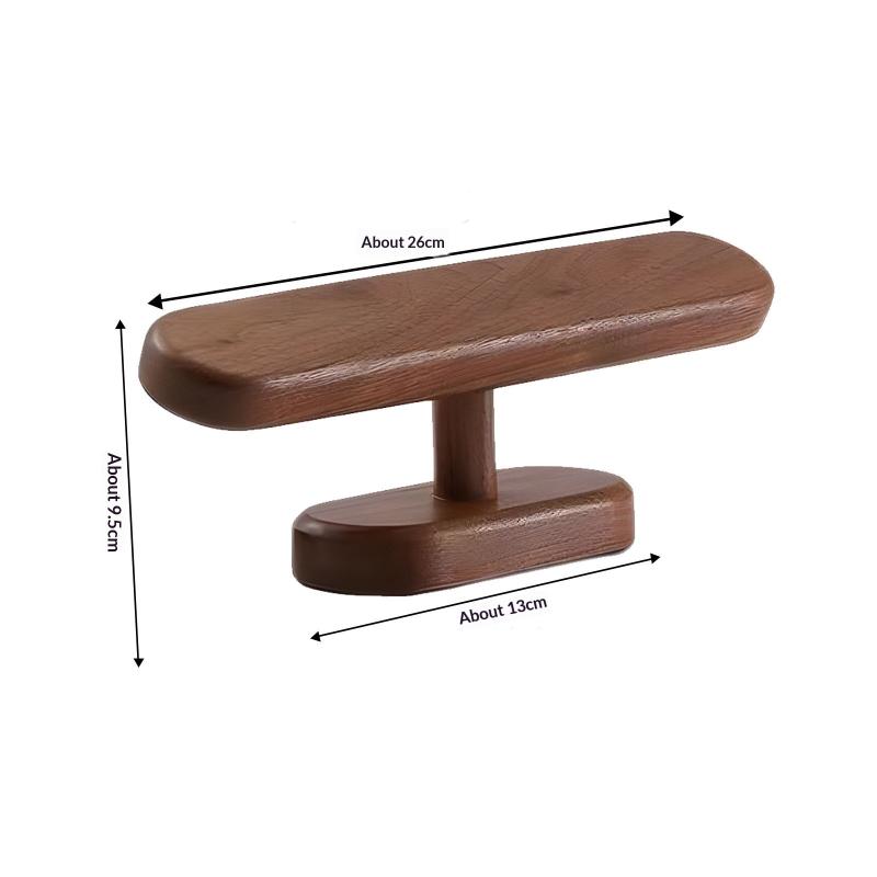 Multifunctional Walnut Jewelry Display Holder Sturdy Watch Bracket Anklet Chain Hanger for Home Storage & Display