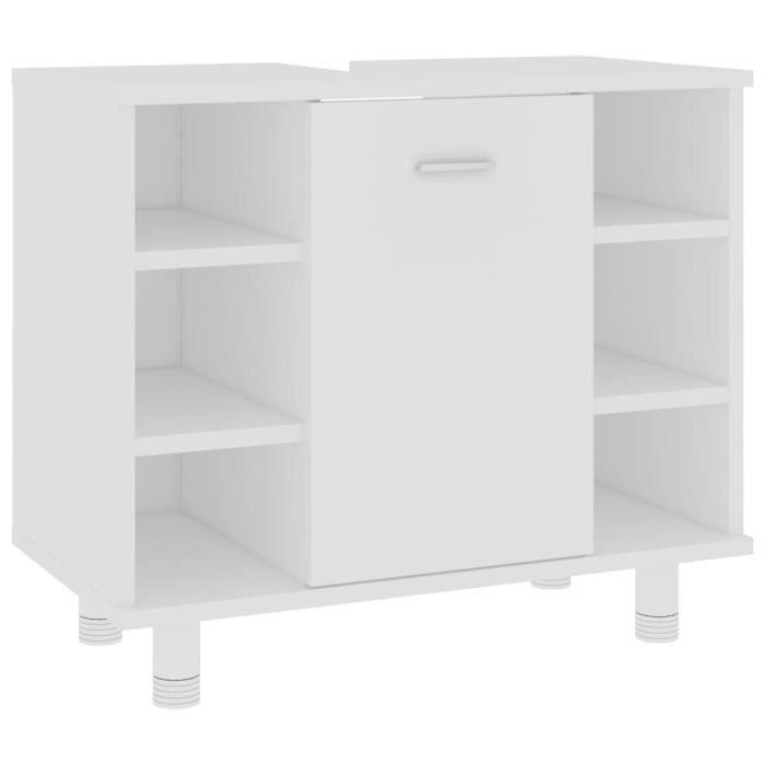 VidaXL Armoire de salle de bain Blanc 60x32x53,5 cm Aggloméré
