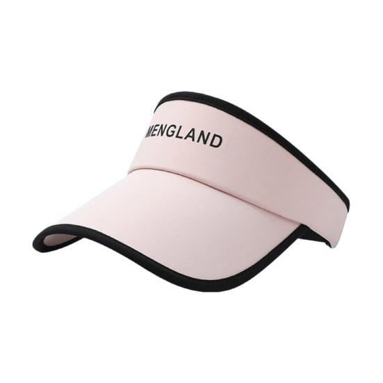 

Sun Hat Hollow-Top Design Large Brim Full Face Coverage UPF50+ UV Protection Hat Lightweight Summer Travel рожевий