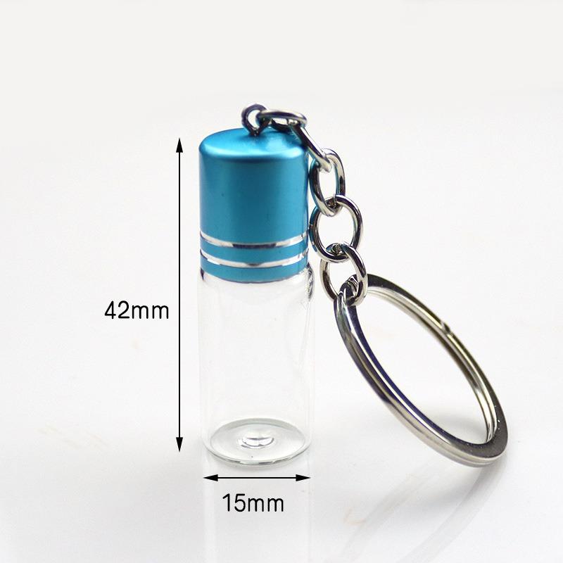 Mini Wishing Bottle Keychain For Diy Decoration Craft Glass Bottle Pendant Women Bag Charm