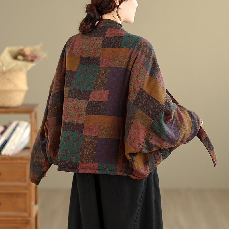 DIMANAF Nouveau Manteau Automne Hiver Grande Taille Femme Vestes Basiques Manches Longues Vêtements d'Extérieur Amples Décontractés Vintage