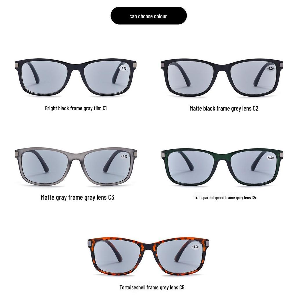 Cross-border Fashion Sunglasses: Men's Square Classic & Women's High-Definition Reading Glasses