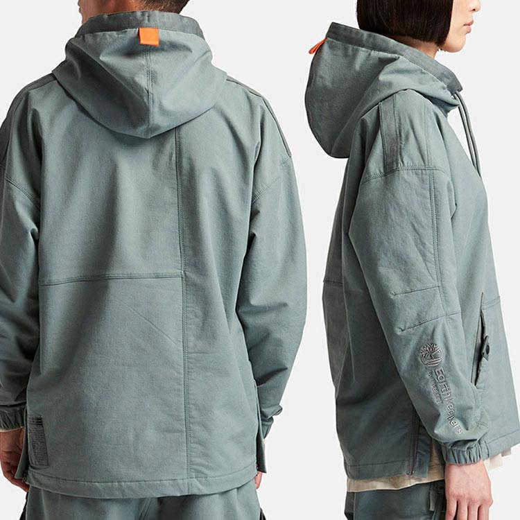 Timberland Solid Color Fleece Thick Loose Hooded Sweatshirt Unisex Sweatshirt Balsam-Green A619D-392