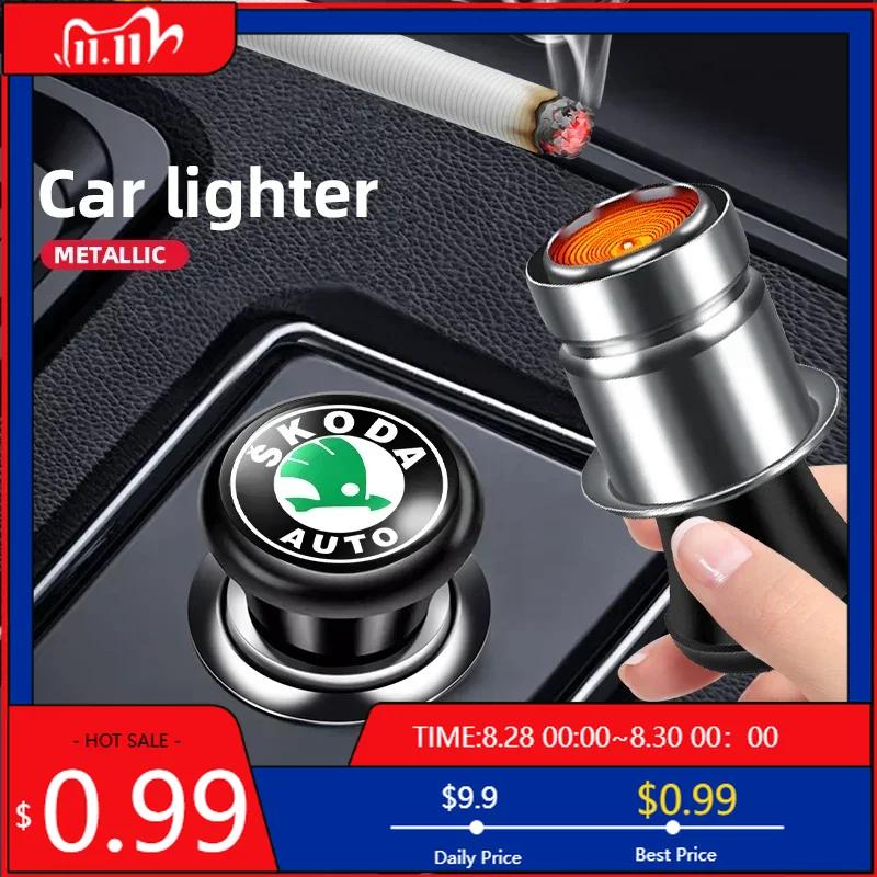 Car Sticker Car Electronic Cigarette Lighter Igniter Head For Skoda Octavia Fabia Rapid Superb Kodiaq Scala Citigo Kamiq Roomste
