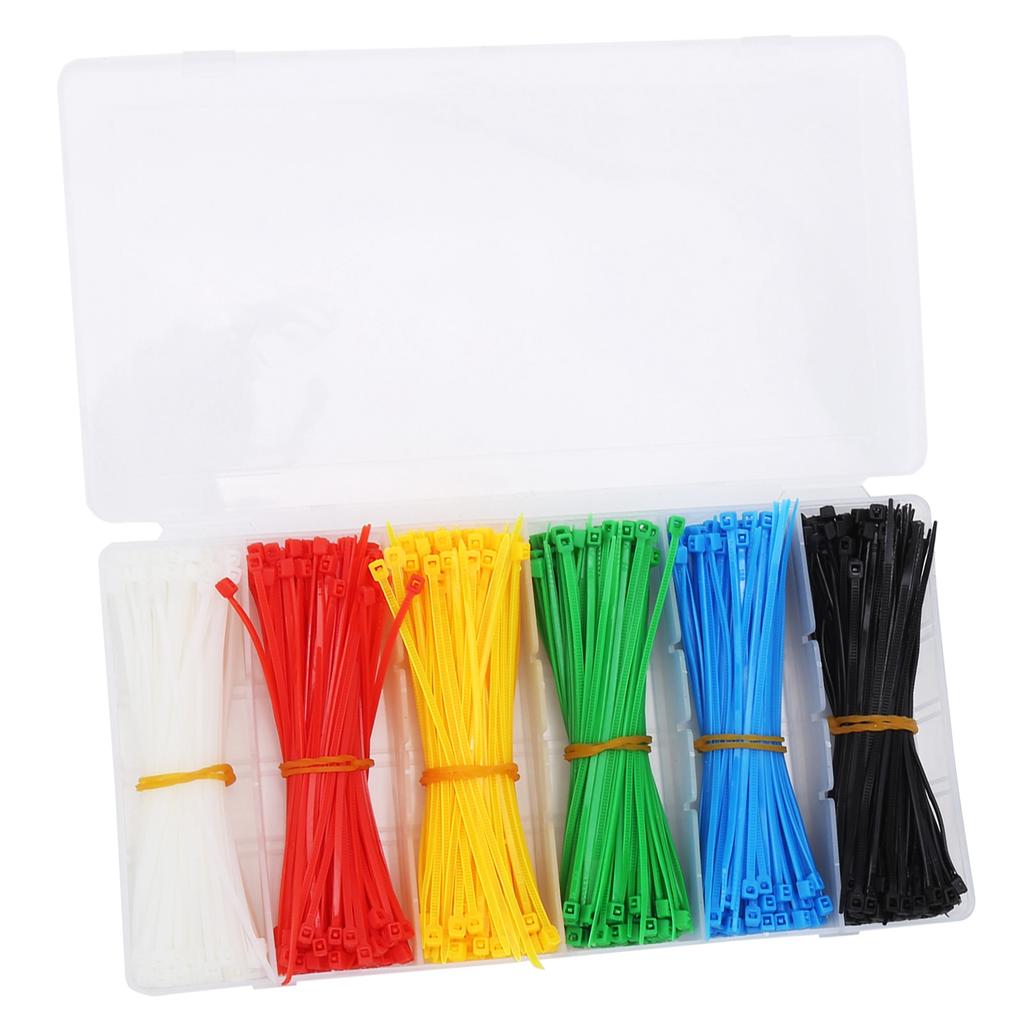 900pcs SelfLocking Nylon Cable Ties Multicolor Portable Zip Ties Organizer Accessory