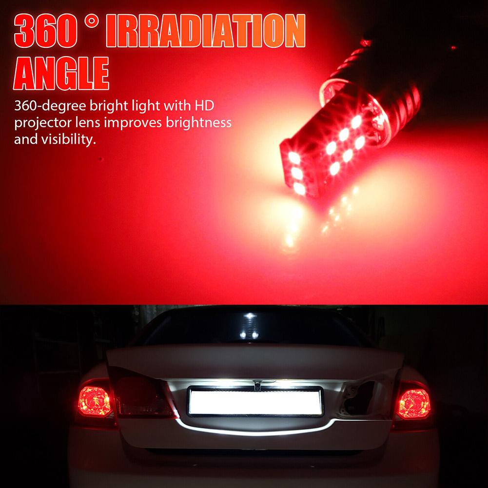 1157 LED Parking Light 16W 2pcs Aluminum Bright Red