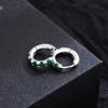French Light Luxury Green Diamond-Encrusted Gold-Plated Earrings Women'S Minimalist High-End Sense Personality Temperament Versatile Earrings Earrings
