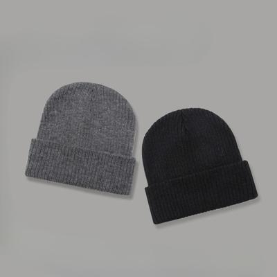 Unifarbene Strickmütze für Männer im Harajuku-Stil, vielseitige Hip-Hop-Wollmütze für Frauen, trendige Kältemütze für Männer für Herbst und Winter