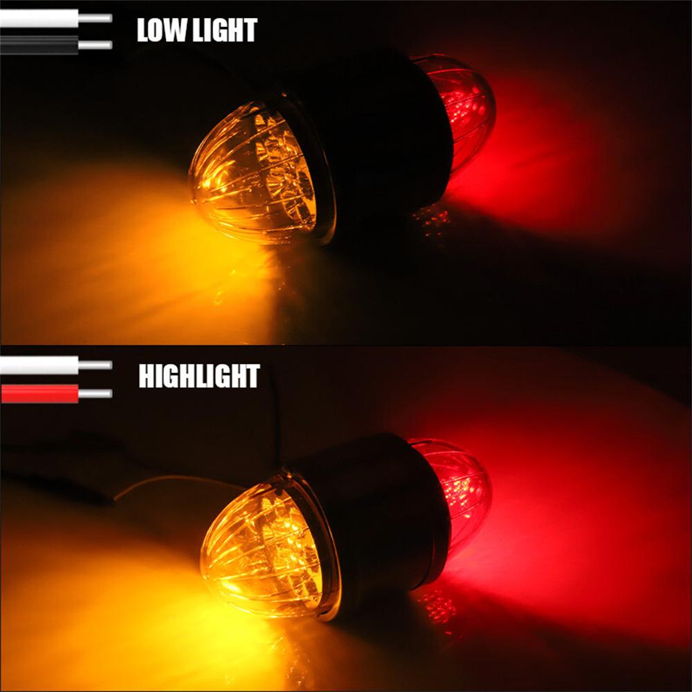 2x 34-LED Doppelseitige Wassermelonenleuchten Kotflügelmarkierung Blinker für Sattelzüge