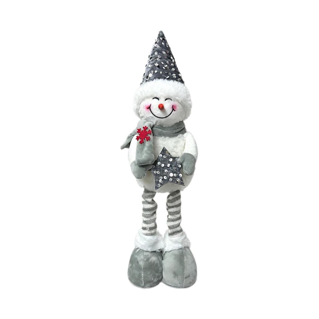 Christmas Sequin Snowman Figurine Ornament and Decoration Gift