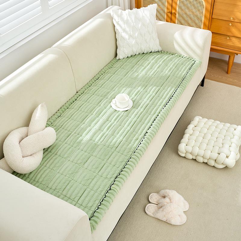 

1 шт. супер мягкий плюшевый чехол для дивана в стиле бохо, утолщенный теплый нескользящий коврик, подходит для домашних животных, можно стирать в стиральной машине, подходит для кресла или секционного дивана 70*150CM