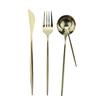 Gold Dinnerware Set Rainbow Tableware Dinner Set Stainless Steel Cutlery Set Mirror Knife Fork Tea Spoon Silverware Flatware Set