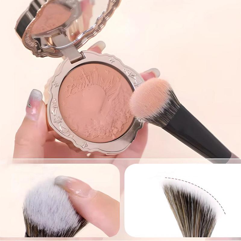 Weiche Borsten Verblenden Rouge Pinsel Für Wangen Tragbarer Puder Rouge Gesichtskontur Make-up Kosmetikwerkzeug Für Frauen Mädchen Anfänger