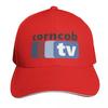 Corncob Tv Baseball Cap Snapback Flat Bill Strapback Dad Hat Six Panel Structured Crown