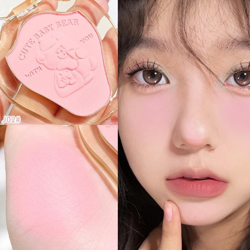 Face Blusher Matte Natural Cheek Tint Brighten Face Waterproof Face Contouring Cosmetics Blush Powder Soft Female Makeup 1pcs