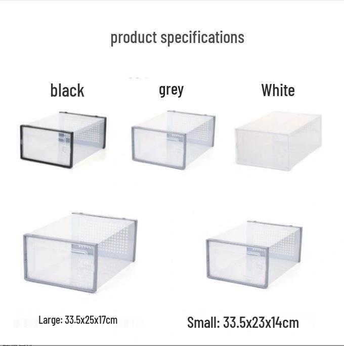 Flip-Top Transparent Plastic Shoe Box - Space-Saving Foldable Shoe Storage Cabinet and Rack