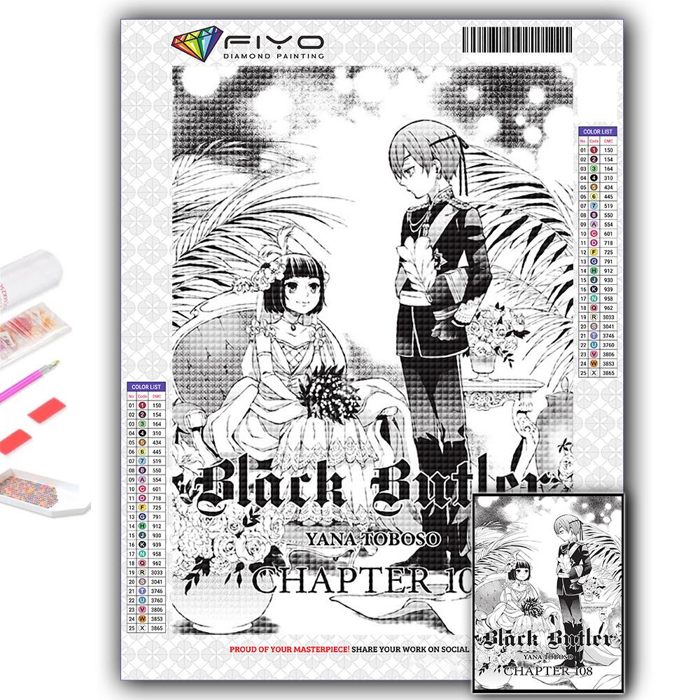 5D Diy Diamond Painting Anime Black Butler Cross Stitch Full Diamond Embroidery Mosaic
