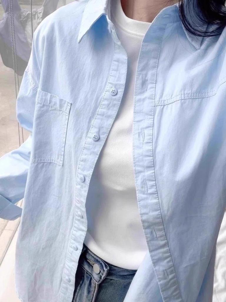 Women's Yellow Cotton Shirt Jacket: Loose Long-Sleeved, Sun Protection, Spring/Summer Commute Style