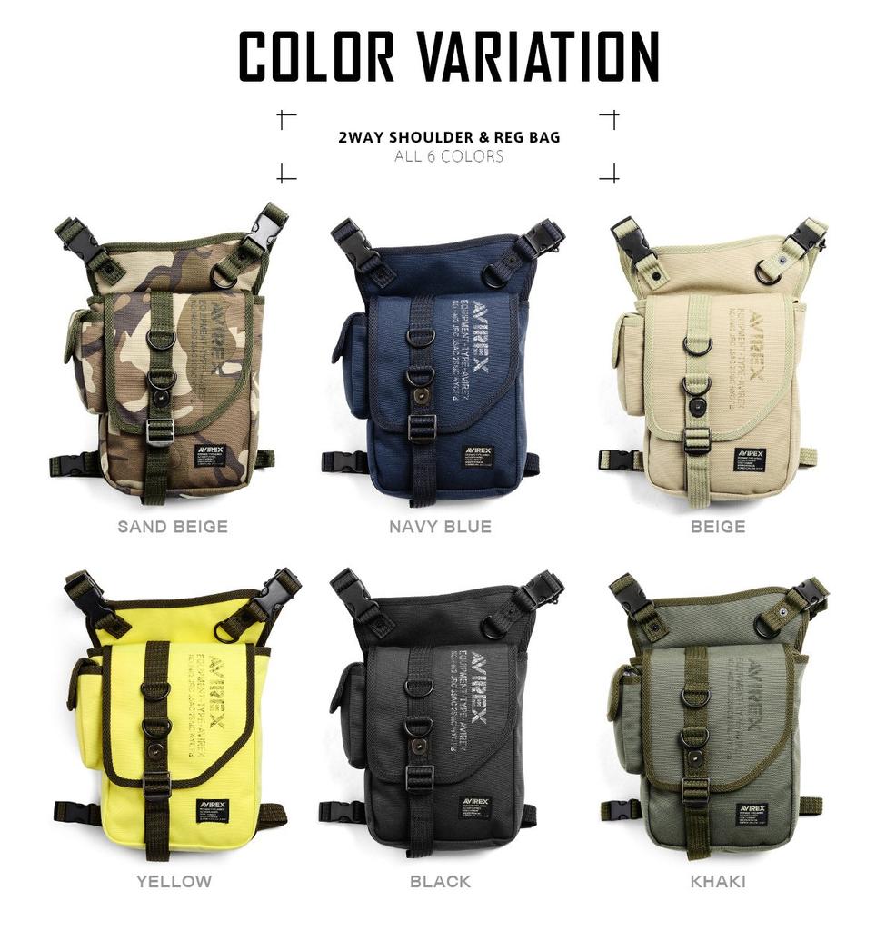 AVIREX EAGLE Bolsa de Perna de Ombro AVX348L 2 Vias & (BEGE (51))