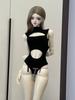 HAMRETHYPPZ BJD Ball Jointed Doll Doll Doll Maid Ball Jointed Doll Sexy Black Sexy Suit and Body Not 1/4 1/6 1/3 Dress, Costume, Outfit, Dress-Up,