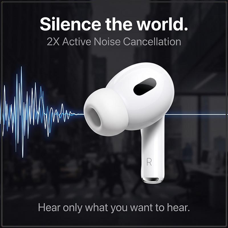 Căști True Wireless AirPods Pro 2 Generația a 2-a Împerechere Automată Izolare Fonică Căști In-ear Cu Accesoriu de Încărcare Type-C