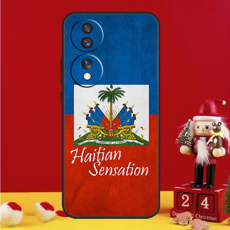 Vintage Haiti Haitian Flag Case For Honor Magic 8 5 6 7 Pro Honor Win RT 50 70 90 200 400 Lite X8c X9b X9c X9a X9d Cover