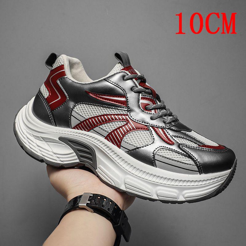 

Мужская спортивная толстая подошва 6/8/10 см толстая подошва увеличивающая рост обувь дышащая сетка модная повседневная сетка популярная модная обувь 44