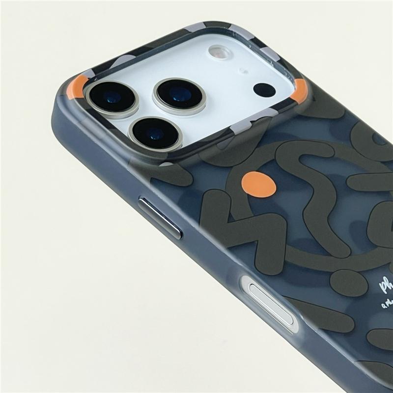 Trendiges Graffiti-Muster für Magsafe kabelloses Ladecase für iPhone 17Air 17Pro 16 15 17Pro Max Matt Stoßfest Magnetische Hülle