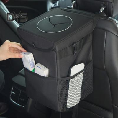 Auto-Mülleimer mit Deckel, auslaufsicher, große Kapazität, Fahrzeug-Mülleimer, Taschen zum Aufhängen, wasserdichter Auto-Mülleimer
