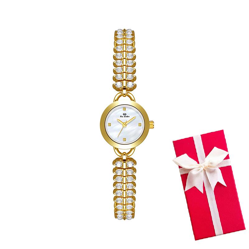 Women Bracelet Watch Top Brand Luxury Women Gold Small Dial Watch Rhinestone Ladies Wrist Watches Gift For Girlfriend Wife