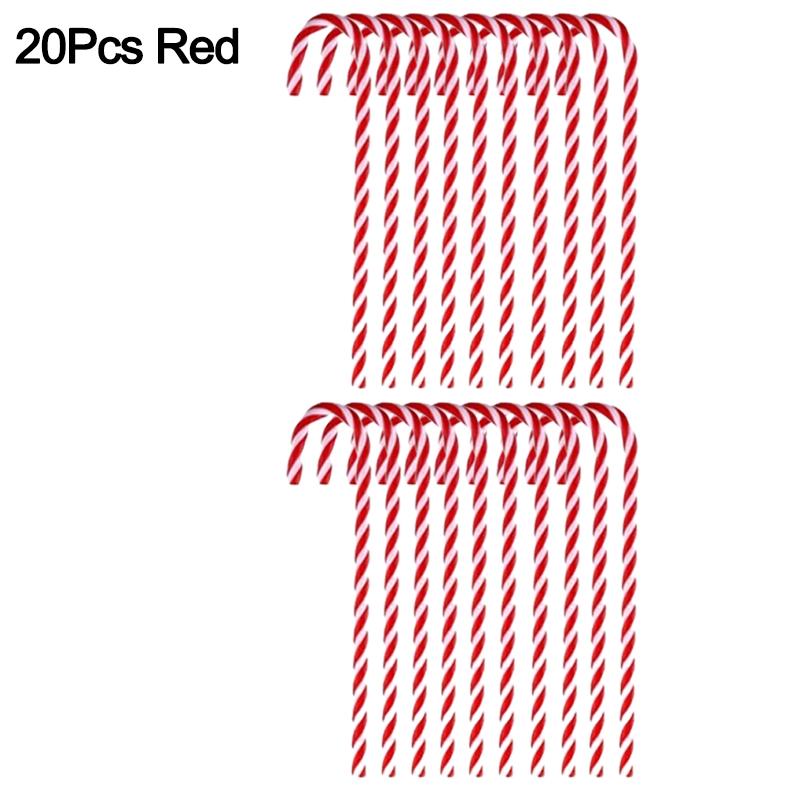 20/10PCS Christmas Tree Hanging Candy Cane Home Decoration Xmas Party Ornaments Pendants Candy Cane Prop Children New Year Gifts