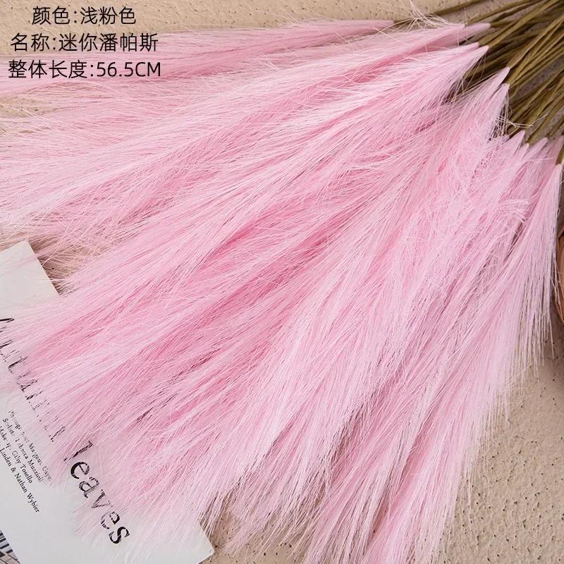 

Искусственный цветок Пампасная трава Искусственное растение Тростник Свадебные украшения Цветы Синий Пампас Букет Аксессуары для дома Ваза Декор