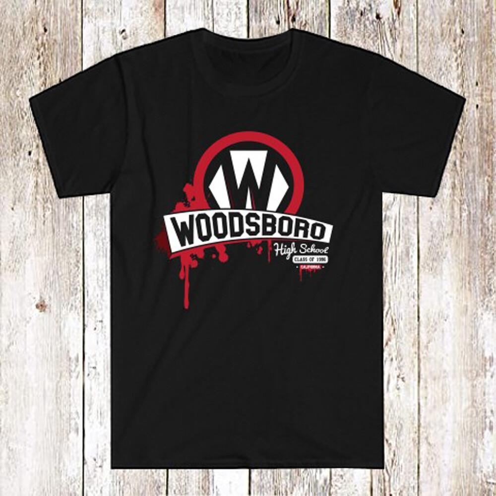 Scream Woodsboro High School Logo Horror Movie Mens Black T-Shirt L