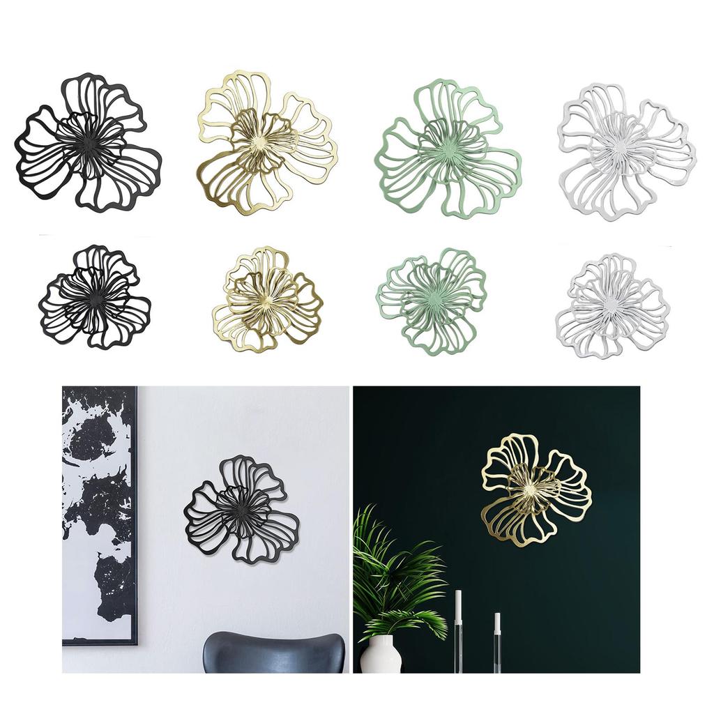 Metall Wandkunst Dekoration, Eisen Wanddekoration, Blumen Wandschild, Wandskulptur, Florale Wandbehang Dekoration für Wohnzimmer