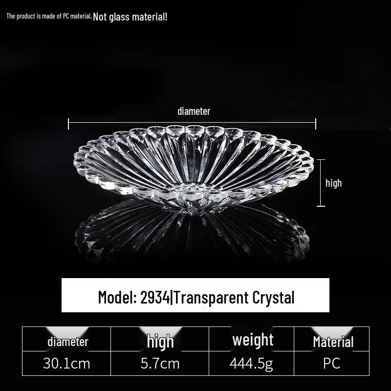 Hanyou Thickened PC Acrylic Round Serving Plate