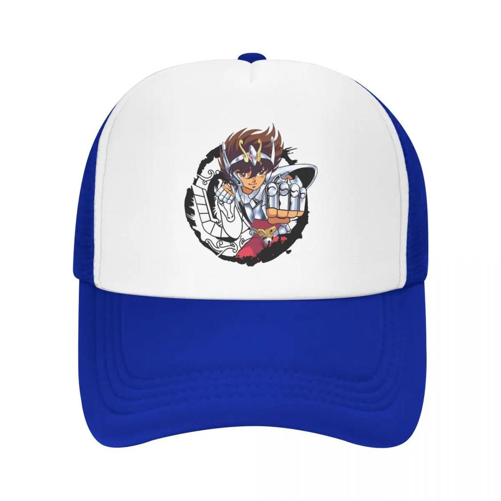 Custom Fashion Saint Seiya Pegasus Baseball Cap Unisex Adjustable Knights Of The Zodiac Trucker Hat Sports Snapback Trucker Cap
