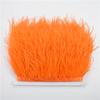 8-10cm Ostrich Feather Trims for Needlework and Handicraft Black Plume Skirt Decoration Natural Feathers Ribbon Fringe
