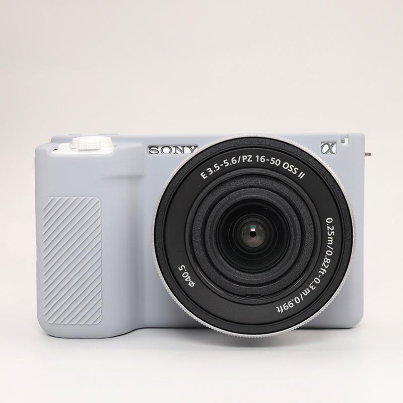 

Захисний чохол для камери Sony ZVE-10M2, Силіконовий захисний чохол для ZVE-10M2, Сумка з м якою оболонкою світло-сірого кольору