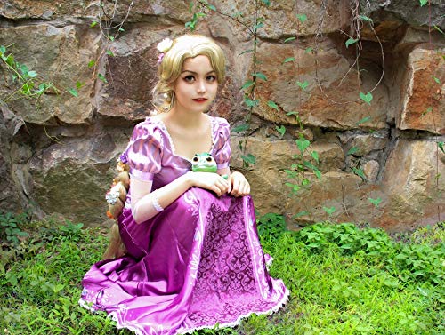 Midoriya Lavender Tangled Rapunzel Cosplay Wig for Halloween, Events, and More