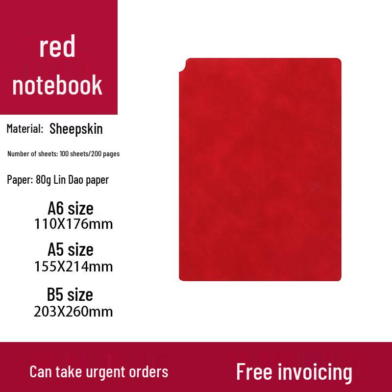 A5 Mäkký zápisník z ovčej kože s pútkom na pero a prispôsobením loga - Hrubý diár na obchodné stretnutia