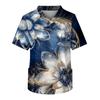 Men's Casual Short-Sleeved V-Neck Printed Front Pocket Top