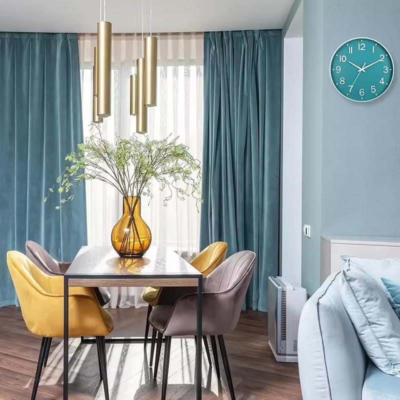 8 Inch Battery Operated Wall Clock Silent Digital Non Ticking Quiet Modern Bedroom Living Room