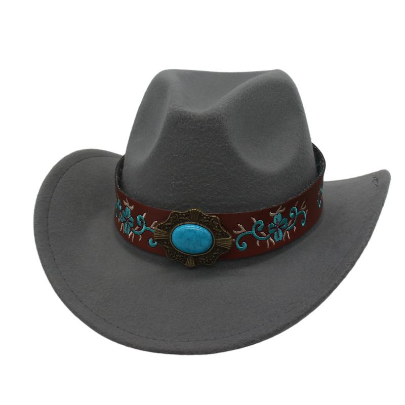 Felt Hat Outdoor Vintage Jazz Hat Vacation Travel British West Cowboy Hat