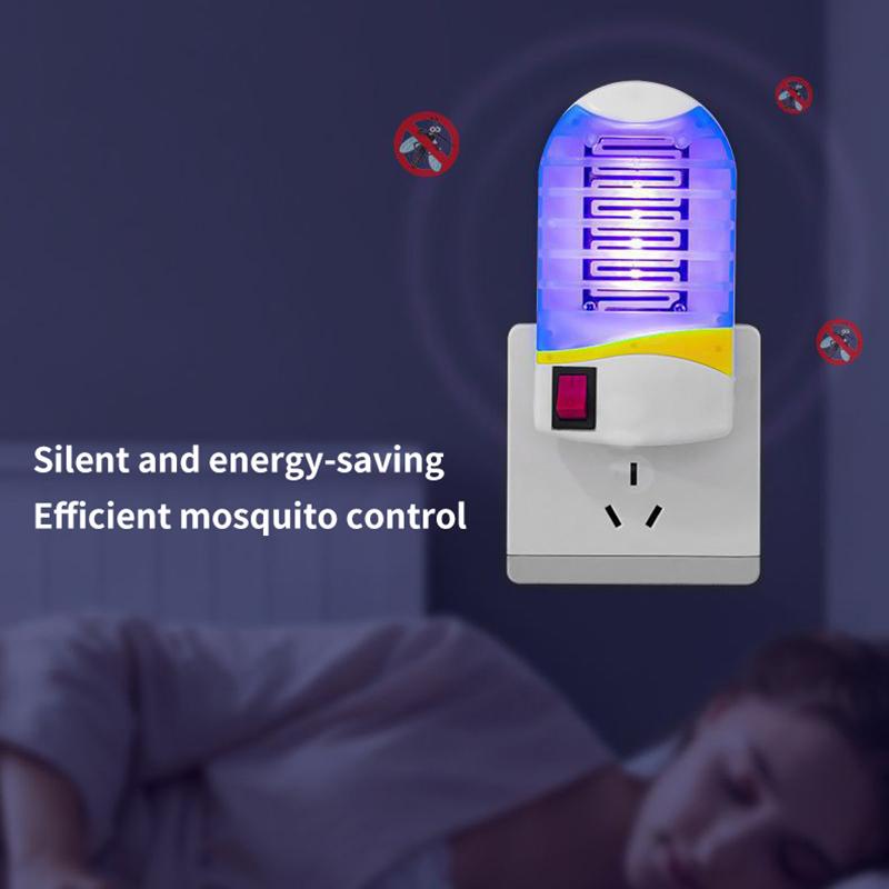 Lampa proti komárům Elektrická LED past na mouchy Zapper Lapač hmyzu Odpuzovač Zapojení do zásuvky Domácí Ložnice Tichá Lampa proti komárům